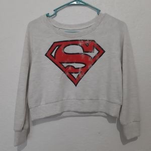 DC Superman Women Cropped Sweater Size M